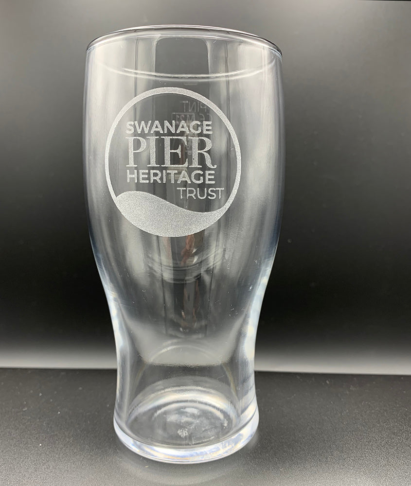 Swanage Pier Heritage Etched Pint Glass